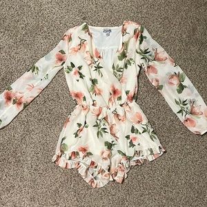 Floral Long Sleeve Romper